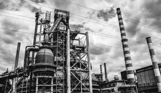 project, china, steel, industry, building, black and white