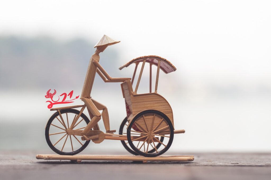 rickshaw, figure, handmade, vietnamese, bicycle, traditional, miniature, wooden, 2021, new year, handicraft, rickshaw, rickshaw, rickshaw, rickshaw, rickshaw