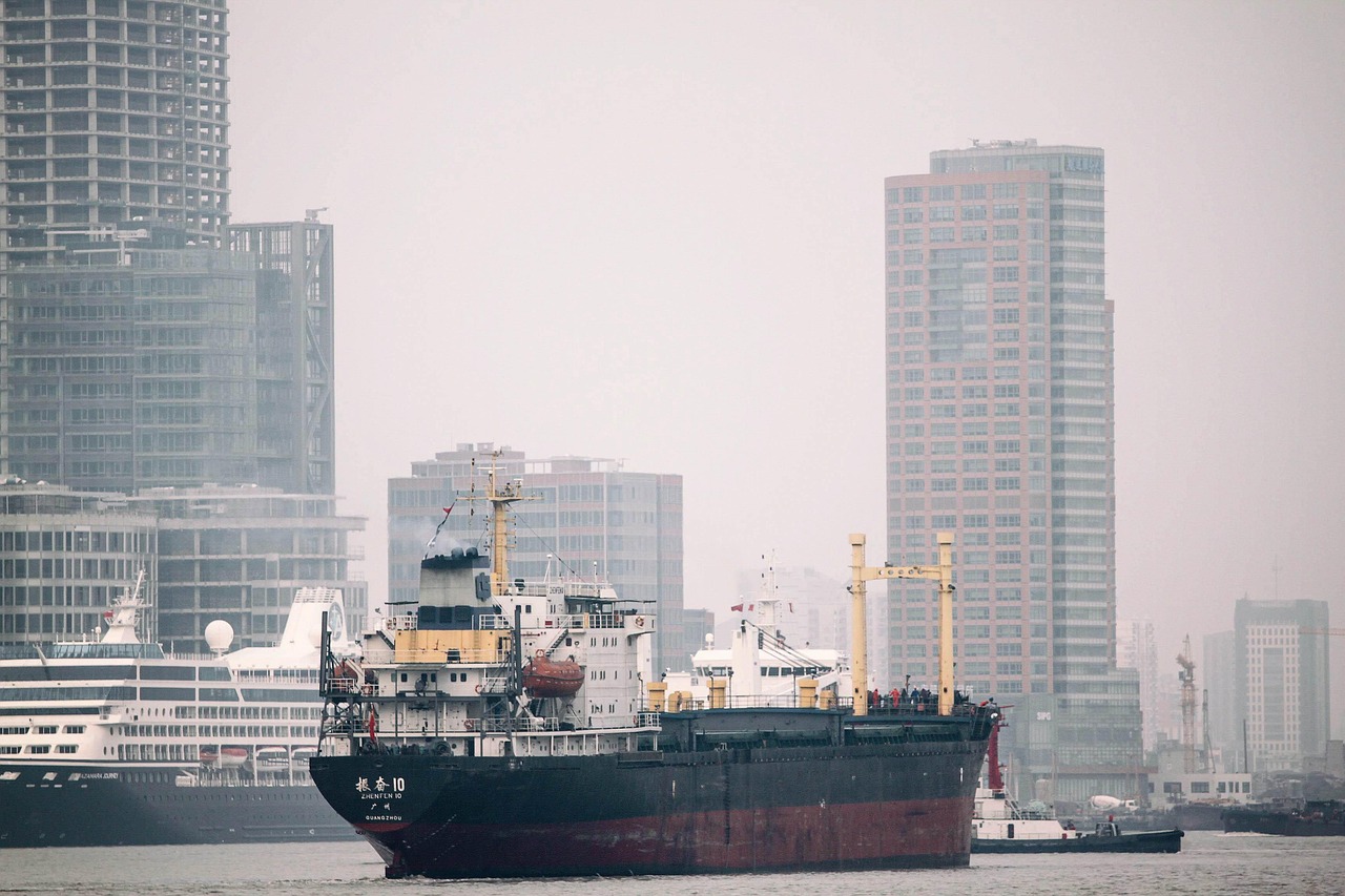 shanghai, sea, ship, china, nature, lujiazui, ocean, city