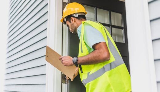 inspector, construction site, reflective vest, hard hat, safety inspection, clipboard, job, safety, worker, architecture, male, house, inspection, technical, property, construction, exterior wall, yellow, door, building inspection