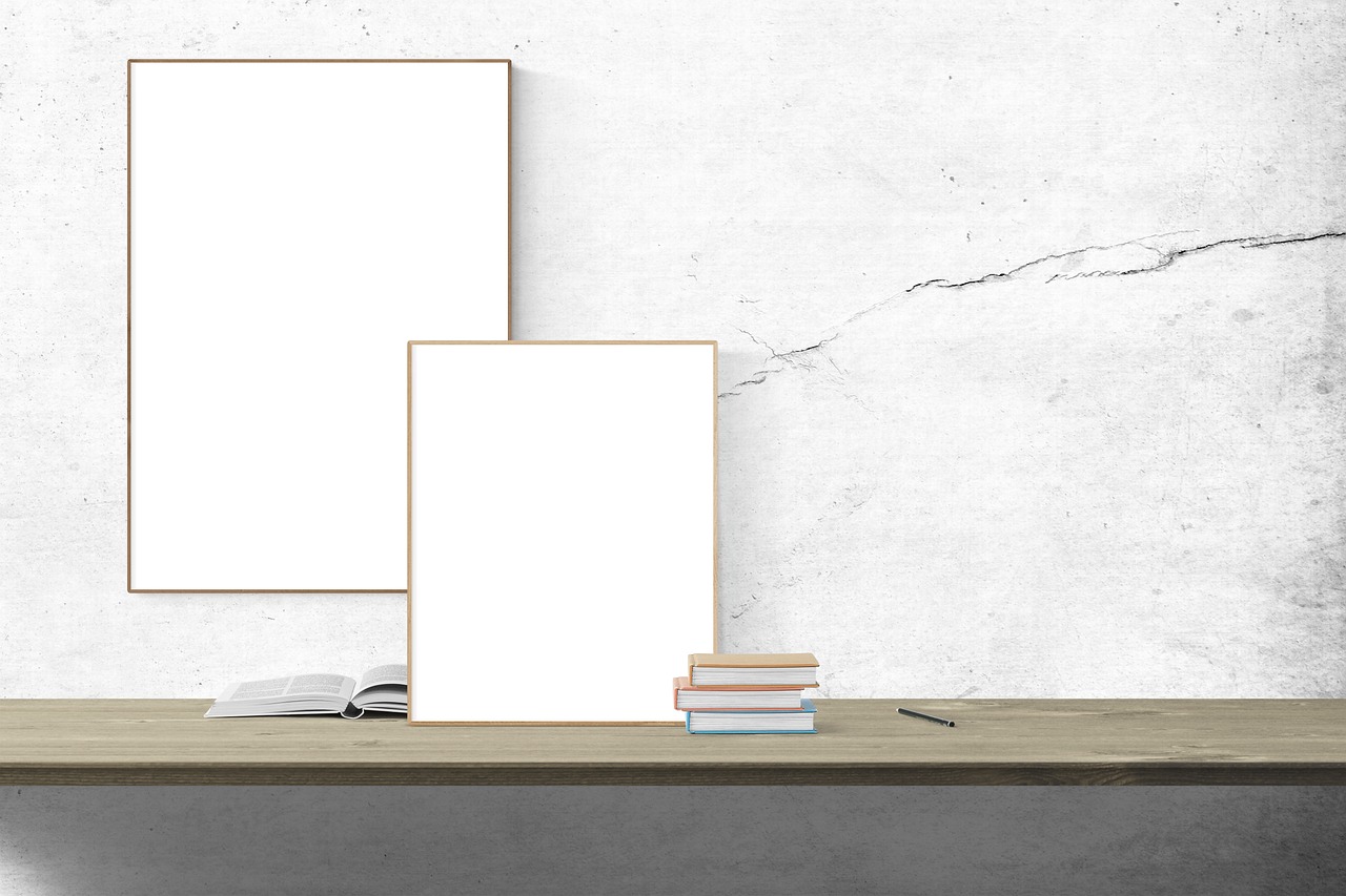 poster mockup, mockup, poster, frame, template, interior, photo, blank, photo frame, space, desk, presentation, stock, picture, wall