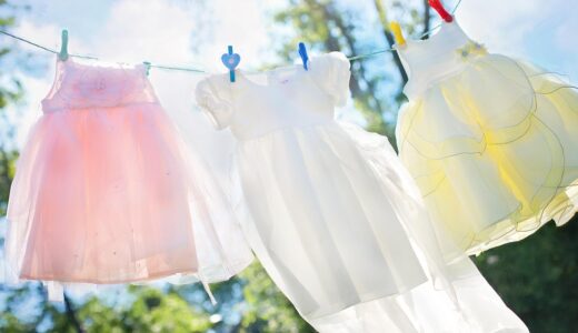 clothesline, little girl dresses, laundry, hang, clothespins, clean, airy, washed clothes, clothing, dresses, children's clothes, clothes