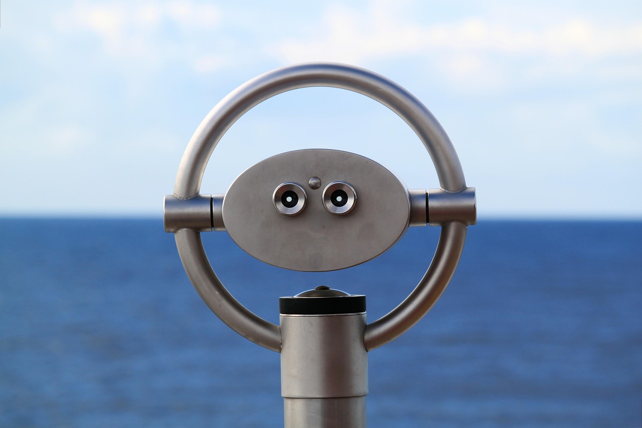 periscope, ship, shipping, sea, atlantic, vacations, vacation, cruise, holiday cruise, cruise ship, water, on lake, heaven, horizon, travel, view, ocean, to travel, nature, outlook, metal, stainless steel, lens, lookout, datailaufnahme, blue