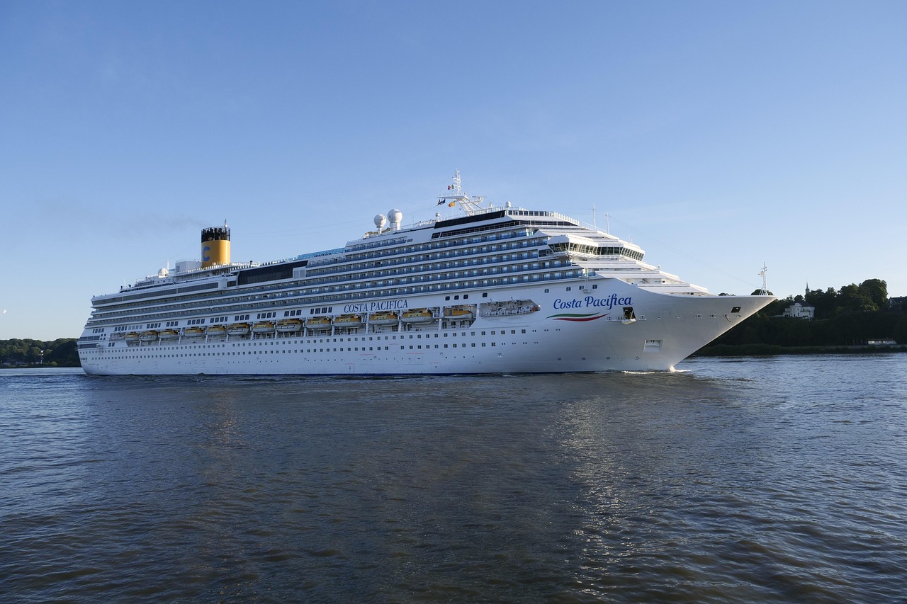cruise, shipping company, costa pacifica, shipping, ship travel, tourism, cruise ship, ship, port, nature, hamburg, port city, elbe, water, vacations, to travel
