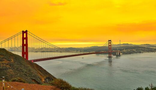 bridge, sanfrancisco, sf, goldengate, landscape, panorama, mountains, panorama of the city, nature, architecture, buildings, the height of the, beauty