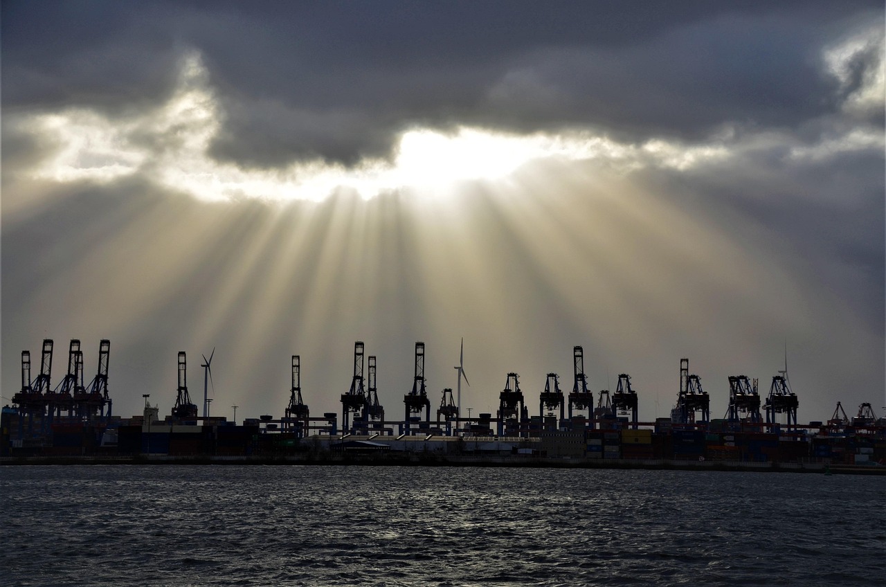 charge, sea, outdoors, nature, ocean, port motifs, hamburg, hamburgensien