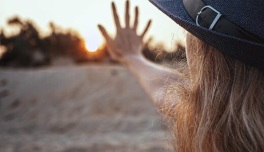 sun, five, dawn, sunset, girl, hand, hat, blonde, morning, nature, five, five, five, five, five