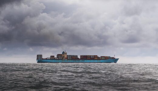 container, ship, sky, clouds, dark, weather, raining, wild, rough, blue, shipping container, cargo, export, freight, industry, transportation, transport, shipping, harbor, business, industrial, trade, storage, goods, sea, blue sky, import, bulk, dock, loading, logistics, commerce, international, terminal, gray business, gray sky, gray rain, gray sea, nature, gray dark, gray company, gray industry